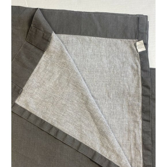 Hillcrest Cotton Curtains Panels Drapes Solid Gray Long 92 Pair Window Treatment - Picture 5 of 5